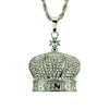 Men's Alloy Chain Necklace With Diamond Crown Pendant Hip Hop Style