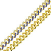 Men's Alloy Cuban Chain Bracelet With Diamond And Geometric Design Hiphop Style Magnet Buckle