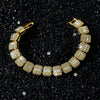 Men's Alloy Cuban Chain Hiphop Geometric Diamond Stitching Necklace