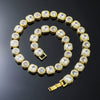 Men's Alloy Cuban Chain Jewelry With Geometric Pattern And Diamond Design Punk Style
