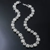 Men's Alloy Cuban Chain Jewelry With Geometric Pattern And Diamond Design Punk Style
