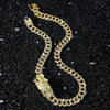 Men's Alloy Cuban Chain Necklace With Diamond And Death Figure Hiphop Style Geometric Design