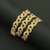 Men's Alloy Cuban Chain Necklace With Diamond And Geometric Design Hip Hop Style