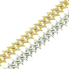Men's Alloy Cuban Chain Necklace With Diamond And Geometric Design