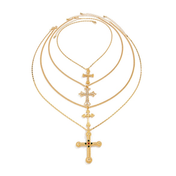 Men's Alloy Geometric Cross Handmade Necklace