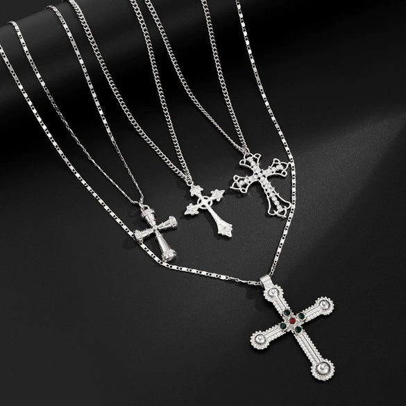 Men's Alloy Geometric Cross Handmade Necklace