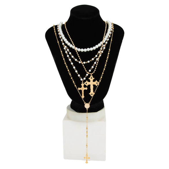 Men's Alloy Geometric Cross Handmade Pendant Necklace Jewelry