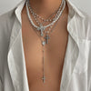 Men's Alloy Geometric Cross Handmade Pendant Necklace Jewelry