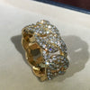Men's Alloy Geometric Diamond Hip Hop Winding Chain Ring Accessories