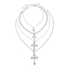 Men's Alloy Geometric Diamond Set Pendant Necklace Hiphop Niche Highgrade Clavicle Chain Jewelry