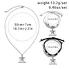 Men's Alloy Geometric Fivepointed Star Handmade Jewelry Necklace And Bracelet Set