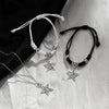 Men's Alloy Geometric Fivepointed Star Handmade Jewelry Necklace And Bracelet Set