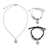 Men's Alloy Geometric Fivepointed Star Handmade Jewelry Necklace And Bracelet Set