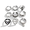 Men's Alloy Geometric Fivepointed Star Hip Hop Ring With Electroplating