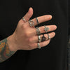 Men's Alloy Geometric Fivepointed Star Hip Hop Ring With Electroplating