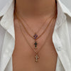 Men's Alloy Geometric Handmade Cross Hiphop Niche Stacked Clavicle Chain Jewelry