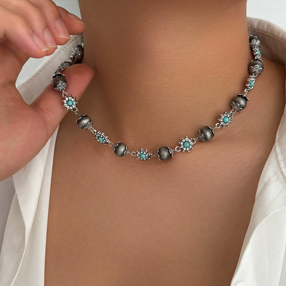 Men's Alloy Geometric Handmade Hiphop Fashion Diamondencrusted Necklace