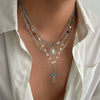 Men's Alloy Geometric Handmade Hiphop Fashion Sun Pendant Clavicle Chain Necklace Jewelry