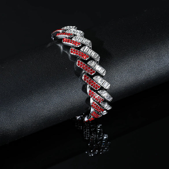 Men's Alloy Geometric Hip Hop Diamondembedded Bracelet