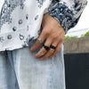 Men's Alloy Geometric Irregular Ring Set Electroplated Cold Style Punk Tail Ring