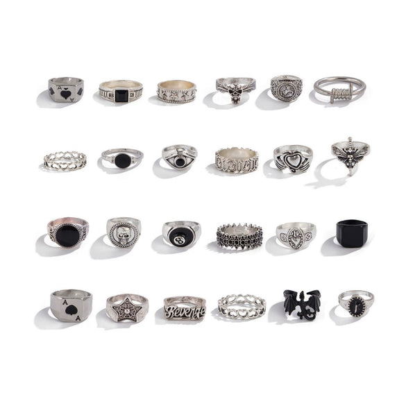 Men's Alloy Geometric Jewelry Ring With Electroplating