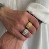 Men's Alloy Geometric Minimalist Hiphop Fashion Ring With Electroplating Design