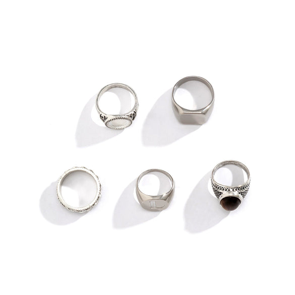 Men's Alloy Geometric Old Style Ring Set