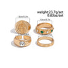 Men's Alloy Geometric Pattern Electroplated Hiphop Ring