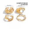 Men's Alloy Geometric Pleated Ring With Electroplating Hiphop Niche Personality Style
