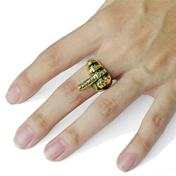 Men's Alloy Geometric Retro Hiphop Open Adjustable Ring With Electroplating