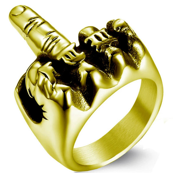 Men's Alloy Geometric Retro Hiphop Open Adjustable Ring With Electroplating