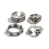 Men's Alloy Geometric Skull Ghost Claw Ring With Electroplating