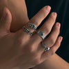 Men's Alloy Geometric Skull Ghost Claw Ring With Electroplating