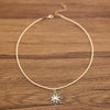 Men's Alloy Geometric Sun Pendant Rope Clavicle Chain With Electroplating