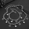 Men's Alloy Handmade Geometric Fivepointed Star Necklace And Bracelet Jewelry