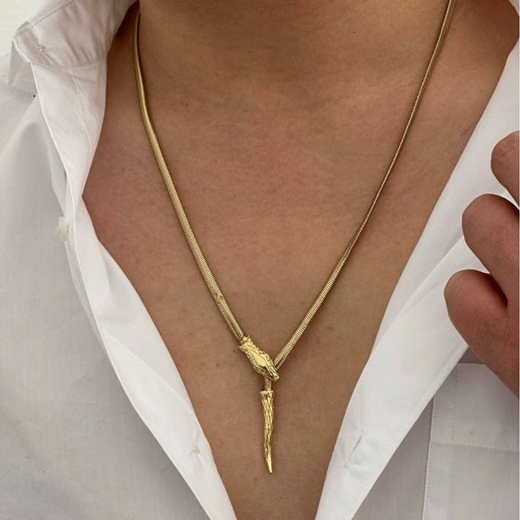 Men's Alloy Handmade Geometric Snake Necklace