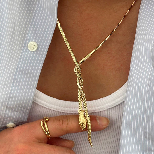 Men's Alloy Handmade Geometric Snake Necklace