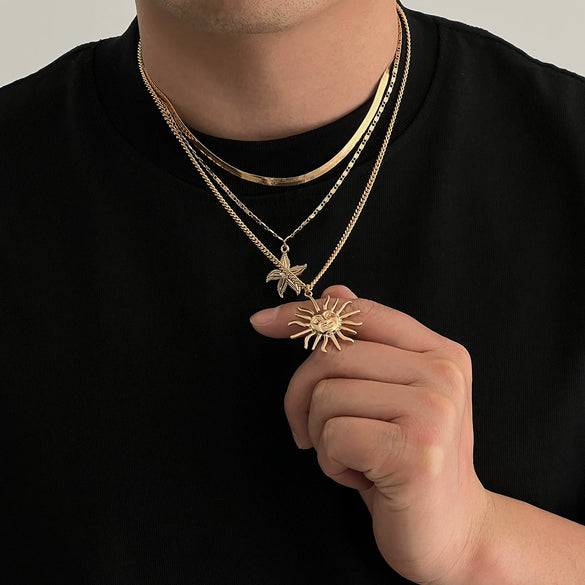 Men's Alloy Handmade Geometric Style Clavicle Chain Necklace