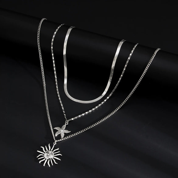 Men's Alloy Handmade Geometric Style Clavicle Chain Necklace