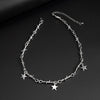 Men's Alloy Handmade Geometric Thorn Fivepointed Star Necklace