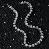 Men's Alloy Heart Splicing Cuban Chain Necklace With Geometric Pattern And Set With Diamonds Hip Hop Style