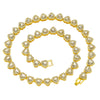Men's Alloy Heart Splicing Cuban Chain Necklace With Geometric Pattern And Set With Diamonds Hip Hop Style