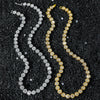 Men's Alloy Hip Hop Geometric Diamond Set Necklace Cuban Chain