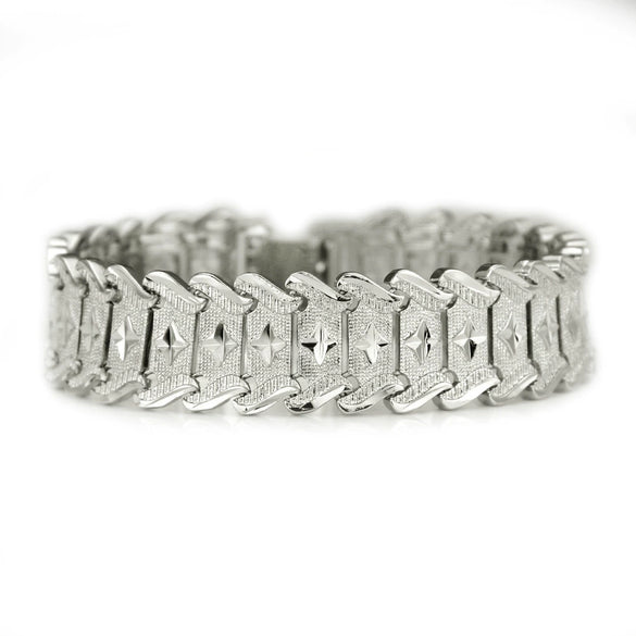 Men's Alloy Hiphop Geometric Printed Electroplated Bracelet