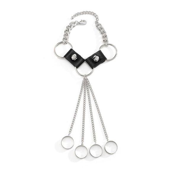 Men's Alloy Leather Rivet Handmade Bracelet