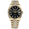 Men's Alloy Mechanical Watch With Luminous Calendar Waterproof Business Style Mineral Reinforced Glass Mirror Stainless Steel Belt Concealed Buckle Onion Crown