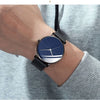 Men's Alloy Mesh Band Casual Round Dial Quartz Watch