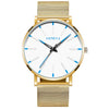 Men's Alloy Mesh Strap Quartz Watch With Colorful Round Dial And Ordinary Crown