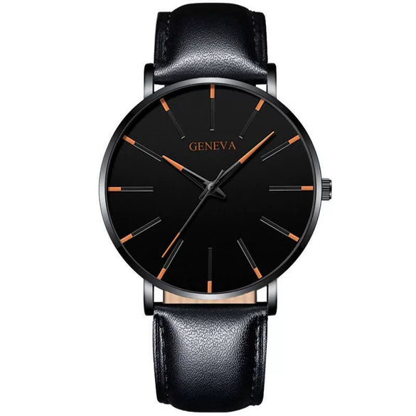 Men's Alloy Mesh Strap Quartz Watch With Colorful Round Dial And Ordinary Crown