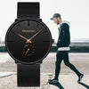 Men's Alloy Mesh Strap Stainless Steel Case Quartz Watch With Round Dial